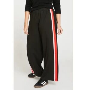 Universal‎ Standard Stephanie Wide Leg Ponte Knit Pull on Pant black Women SZ XS